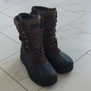 Falls Creek Dark Brown and Black Lace-Up Boots